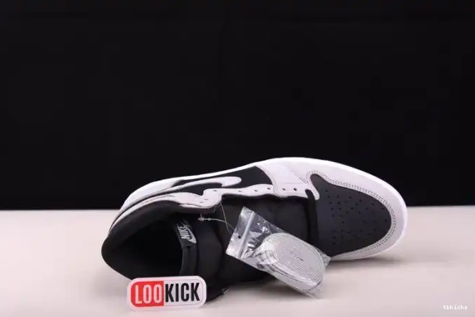 Rep TB High 1 Retro Jordan 555088-035 Air Light Grey Smoke Black White 0622